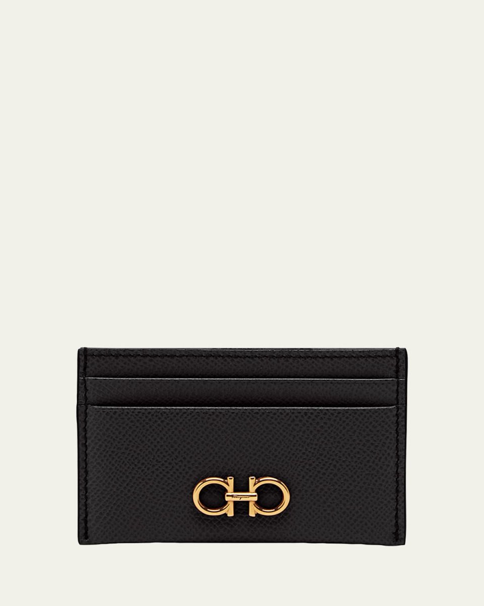 Gancini Leather Card Case